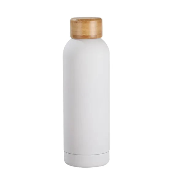 17oz Stainless Steel Bottle with Bamboo Lid - OCEAN