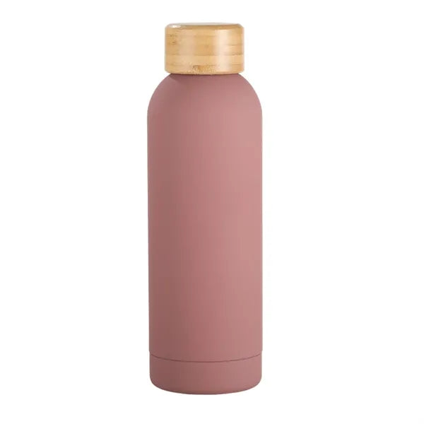17oz Stainless Steel Bottle with Bamboo Lid - OCEAN
