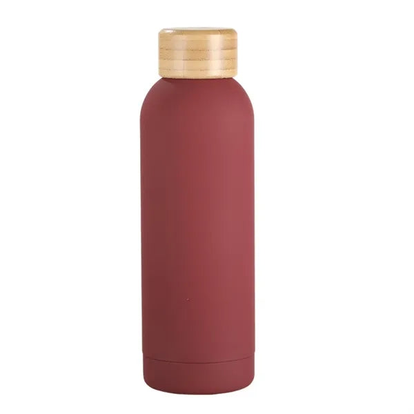 17oz Stainless Steel Bottle with Bamboo Lid - OCEAN