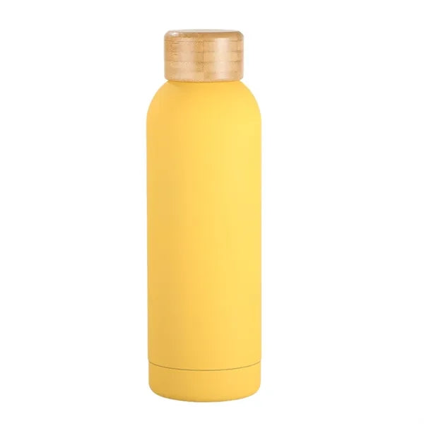 17oz Stainless Steel Bottle with Bamboo Lid - OCEAN