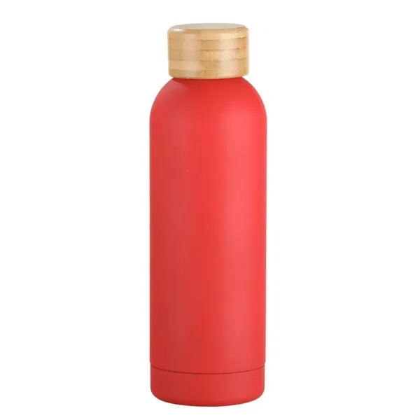 17oz Stainless Steel Bottle with Bamboo Lid - OCEAN