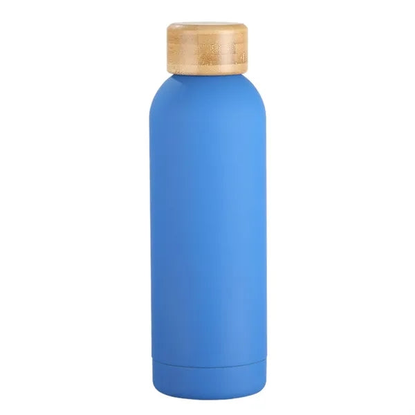 17oz Stainless Steel Bottle with Bamboo Lid - OCEAN