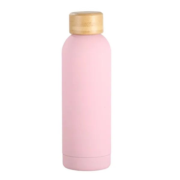 17oz Stainless Steel Bottle with Bamboo Lid - OCEAN