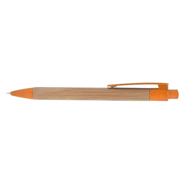 Bamboo Wheat Plunger-Action Pen