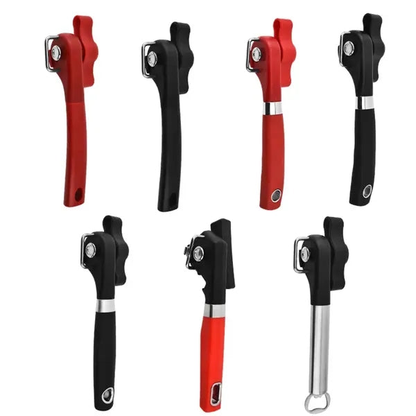 Durable Manual Can Opener w/ Side-Cut Lid for Safe Use