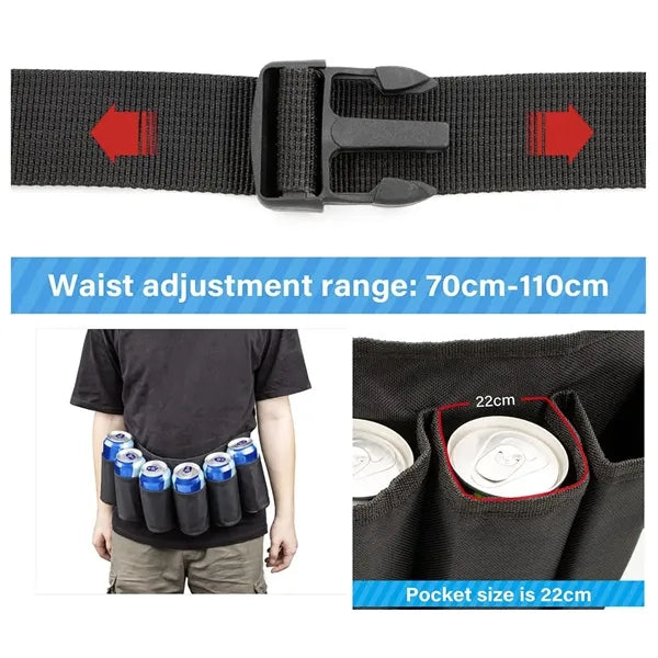 6 Beer Cans Belt Holder