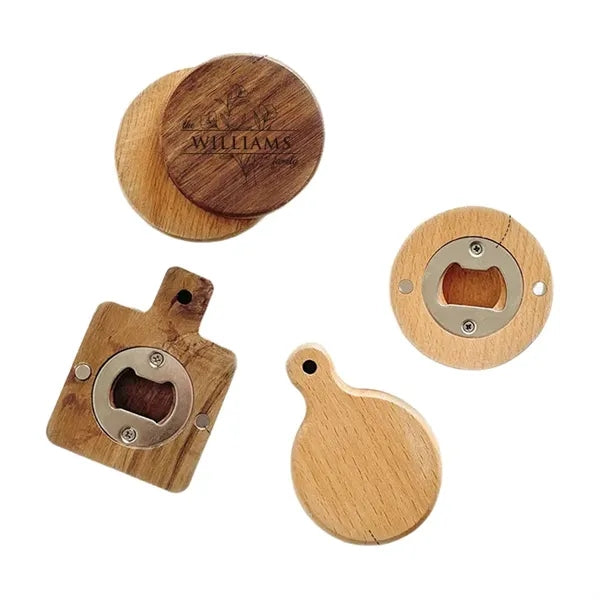 Rounded Wooden Bottle Opener