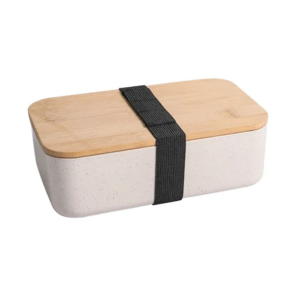 Wheat Straw Lunch Box with Bamboo Lid-Ocean