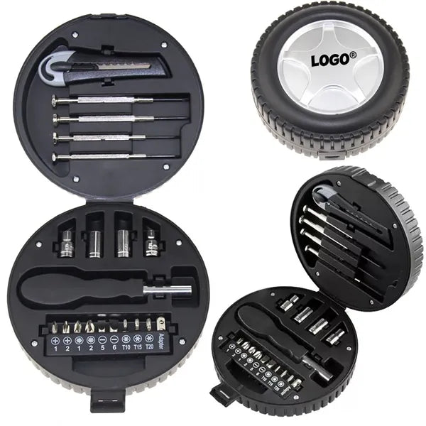 Tire Shaped Multi Tool Kit With Screwdrivers And Pliers