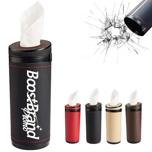 Car Tissue Holder with Built-in Safety Hammer