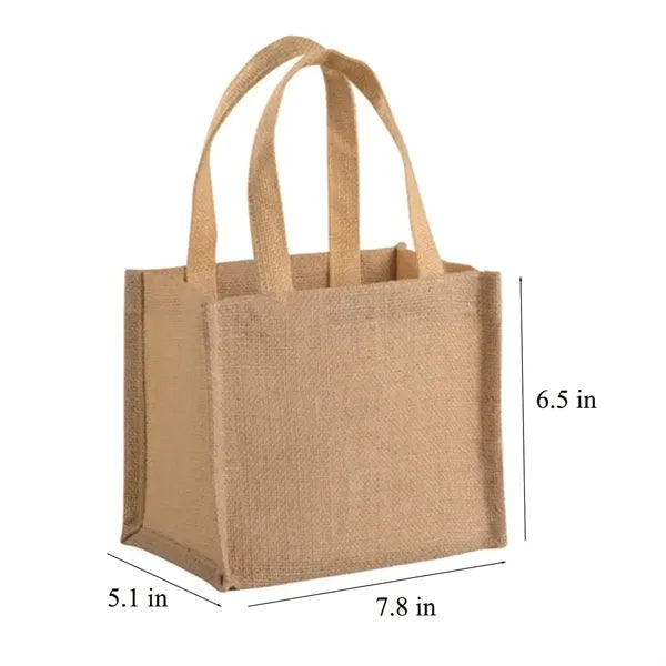Small Jute Burlap Gift Bags with Handles