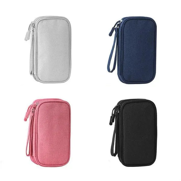 Travel Cable Organizer Bag For Cable, Cord, Charger, Phone.