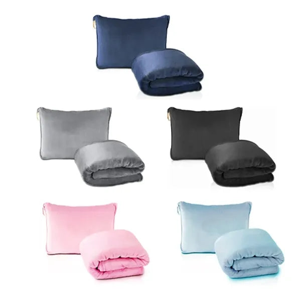 2 in 1 Travel Blanket with Carry Pouch