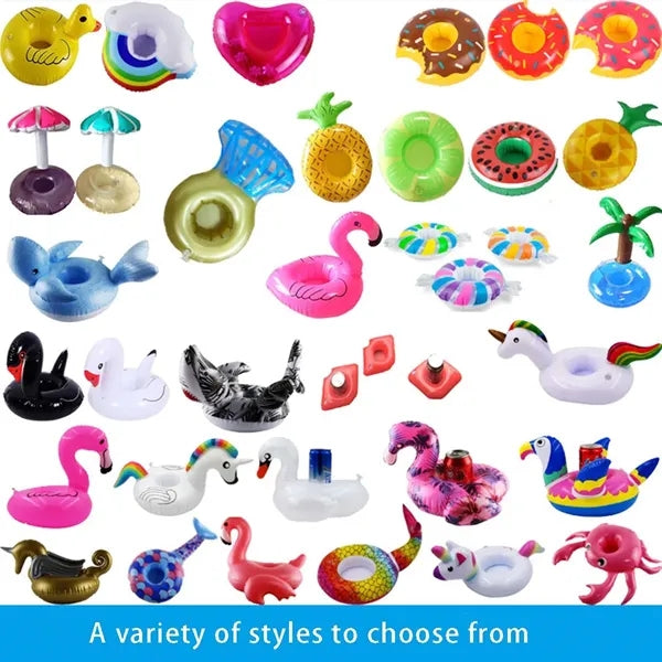 Summer beach party favors inflatable pool float drink holder