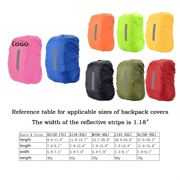 Reflective Safety Backpack Rain Cover