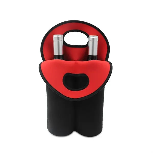 Neoprene Wine Bottle Holder with Secure Carry Handle