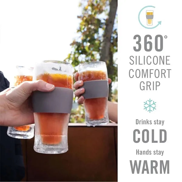 16oz double walled insulated ice pint beer glasses tumbler