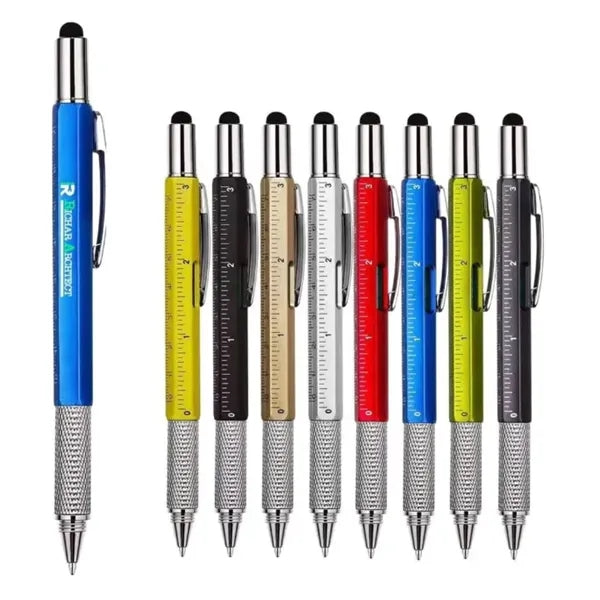 Multi Functional 6 In 1 Plastic Ballpoint Pen