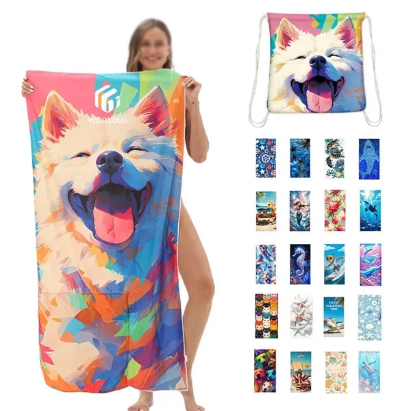 Swimming bath yoga 2 in 1 quick dry sand free beach towel