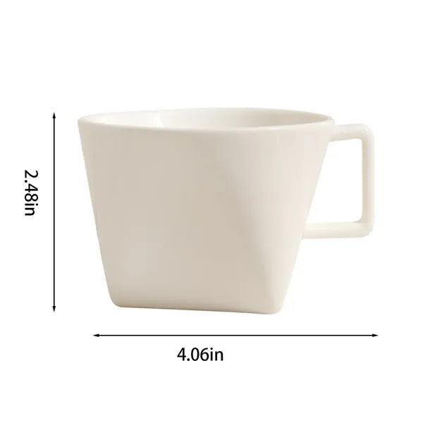 Restaurant home ceramic triangle coffee cup