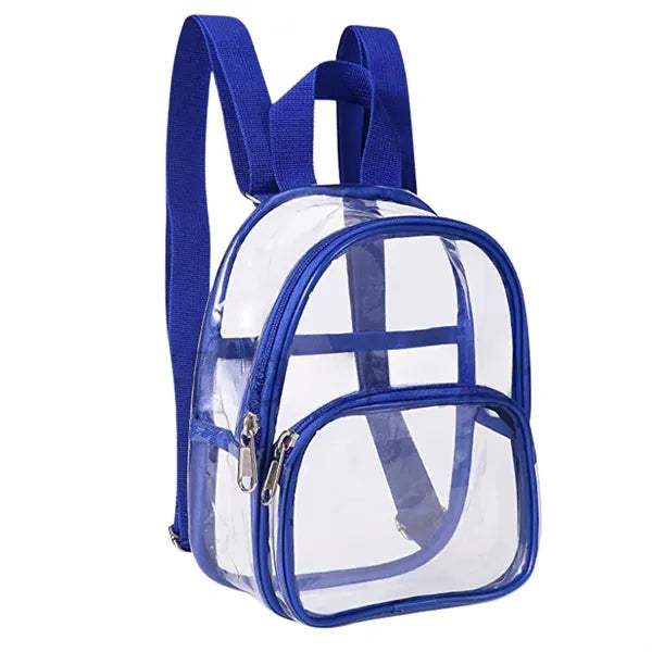 PVC Clear Mini Backpack w/ Durable Straps for Stadium Use