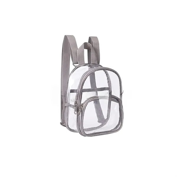 PVC Clear Mini Backpack w/ Durable Straps for Stadium Use