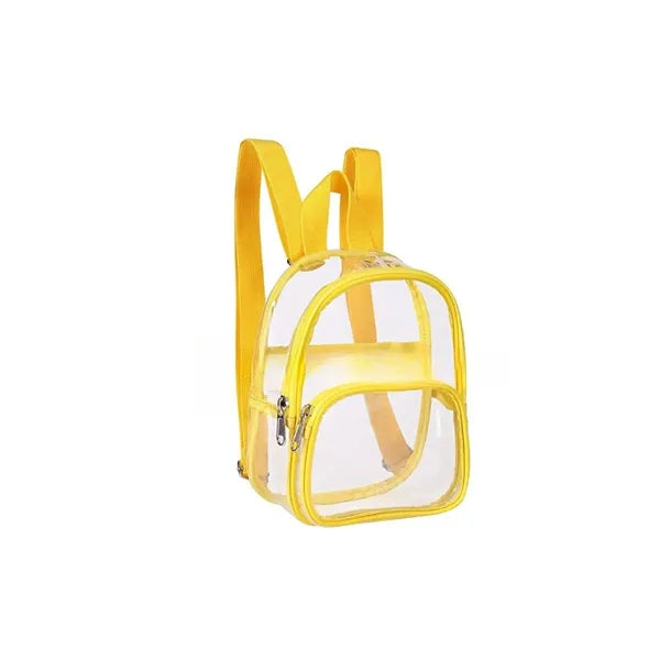 PVC Clear Mini Backpack w/ Durable Straps for Stadium Use