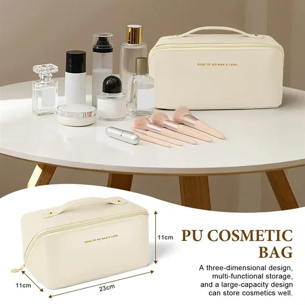 Waterproof Portable Pouch Open Flat Toiletry Bag