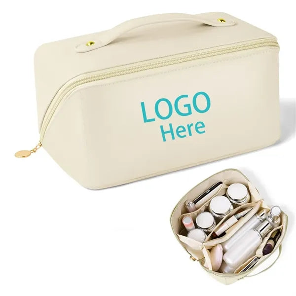 Waterproof Portable Pouch Open Flat Toiletry Bag