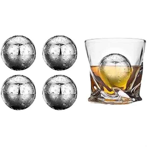 1 Pack Ball Stainless Steel Ice Cubes