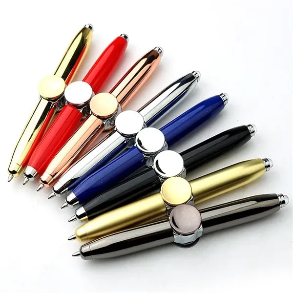 Metal Fidget Rotating LED light Pen
