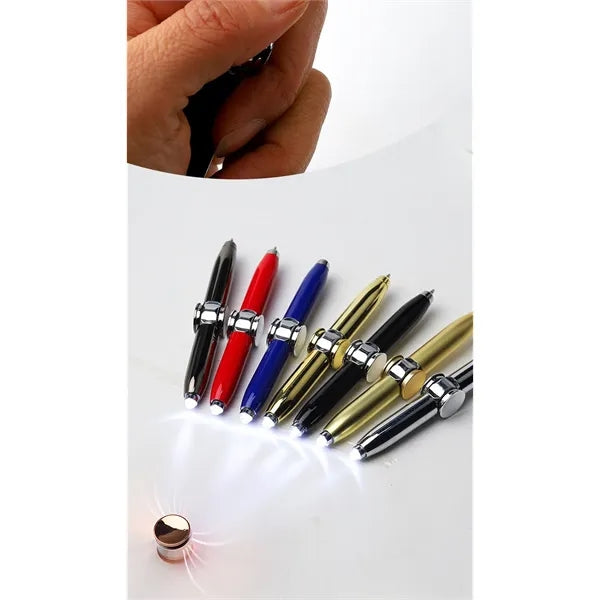 Metal Fidget Rotating LED light Pen