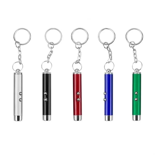 Mini Cat Toys Laser Pointer Pen Keychain Flashlight