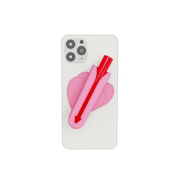 Heart Shape Silicone Lip Phone Holder Back