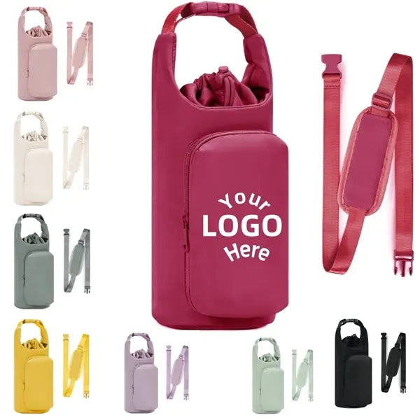 Water Bottle Carrier Bag with Phone Pocket
