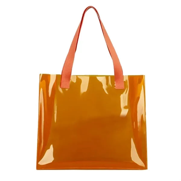 Large Capacity PVC Beach Bags with Woven Tote