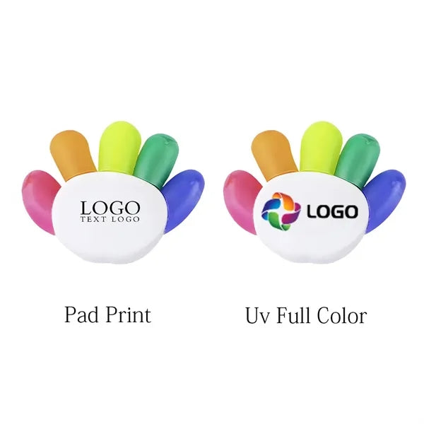 Hand Shaped Five Color Highlighter
