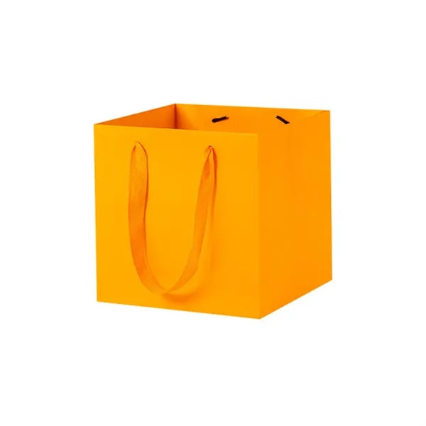Vibrant Square Paper Gift Bags for Presents With Handles