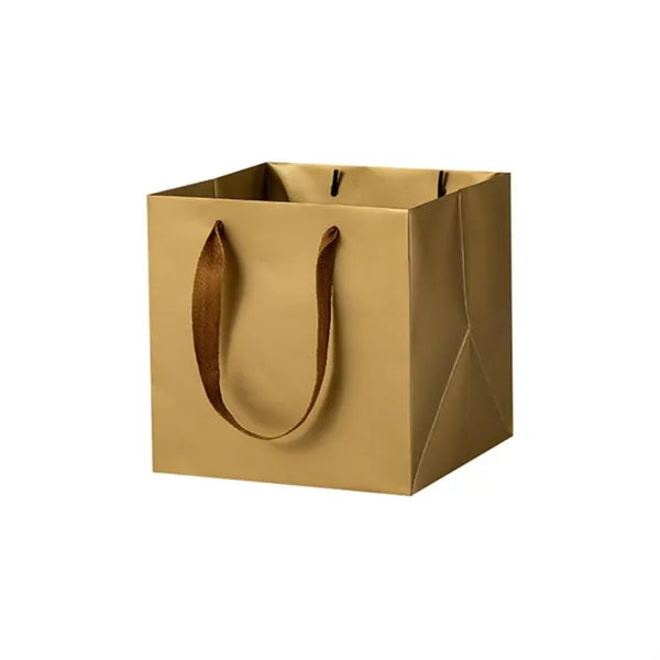 Vibrant Square Paper Gift Bags for Presents With Handles
