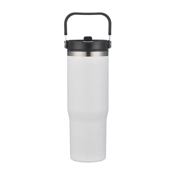 30oz. Double Wall SS / PP Mug with Handle and Flip Straw