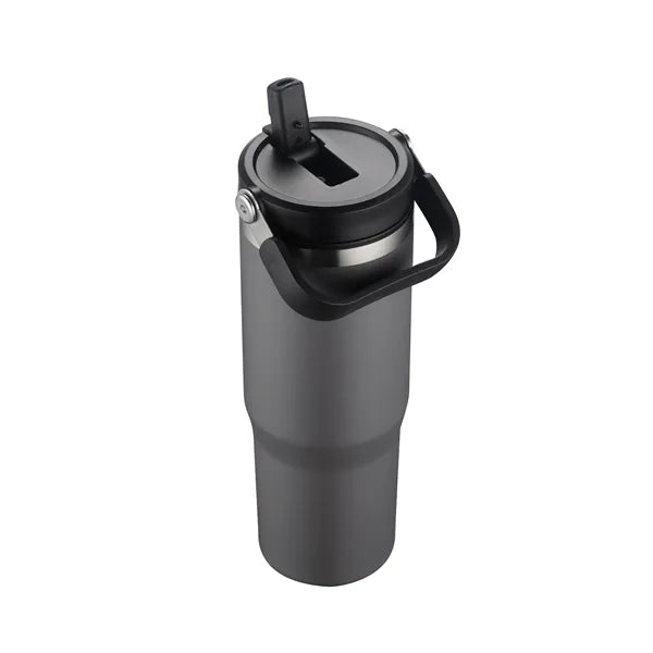 30oz. Double Wall SS / PP Mug with Handle and Flip Straw