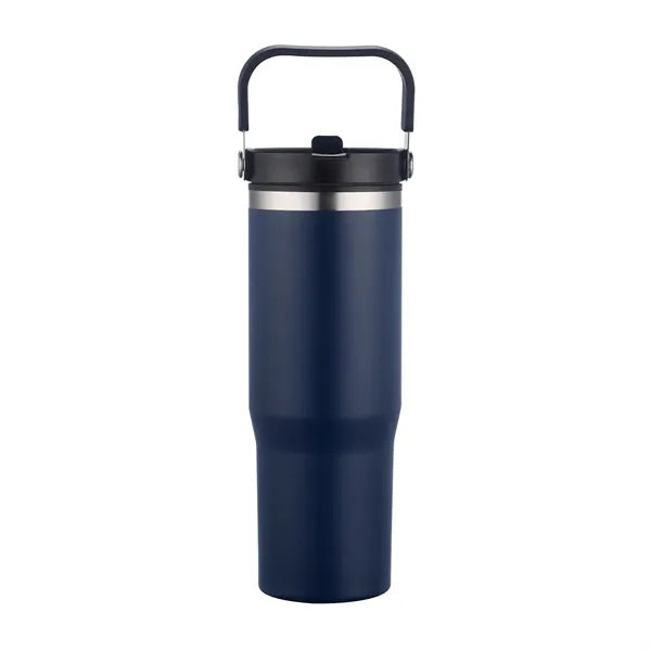 30oz. Double Wall SS / PP Mug with Handle and Flip Straw