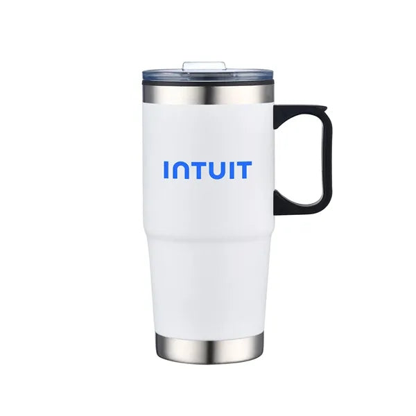 24oz Double Wall SS / PP Mug with Clear Closure Lid and Hand