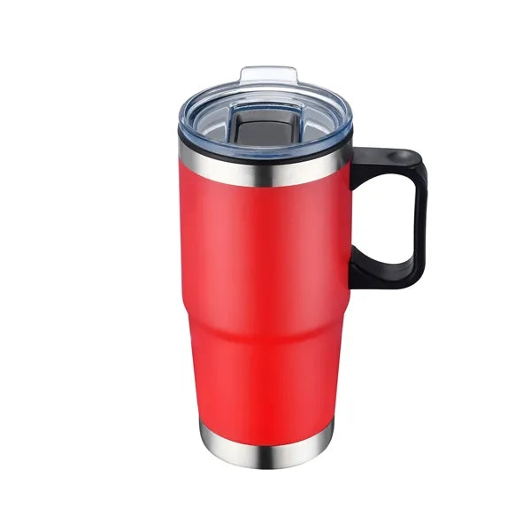 24oz Double Wall SS / PP Mug with Clear Closure Lid and Hand