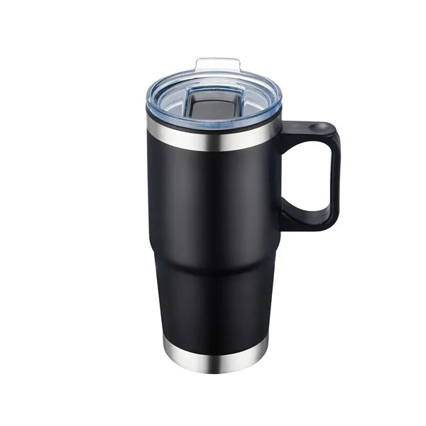 24oz Double Wall SS / PP Mug with Clear Closure Lid and Hand