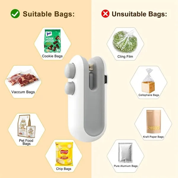 2 in 1 Rechargable Bag Sealer