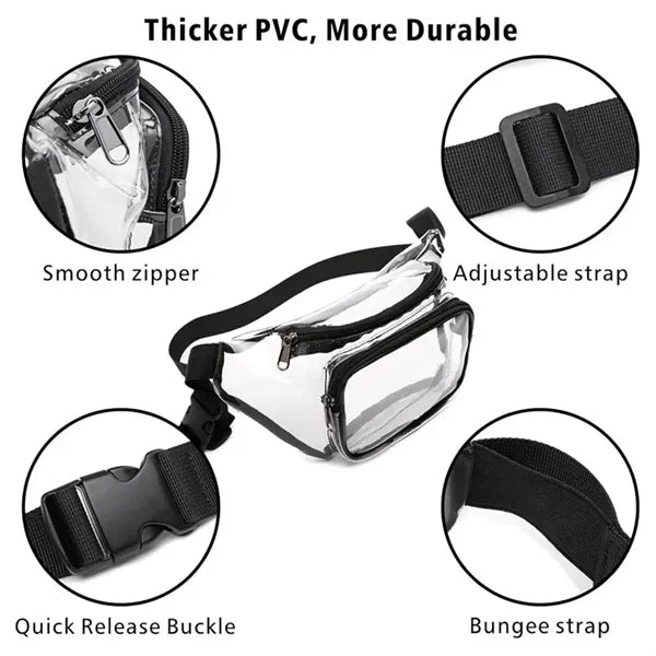 Transparent Fanny Pack with Adjustable Strap