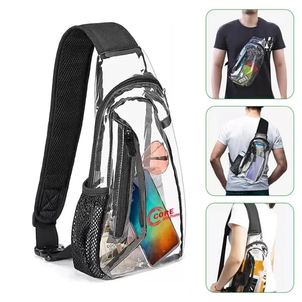 Clear PVC Crossbody Chest Bag