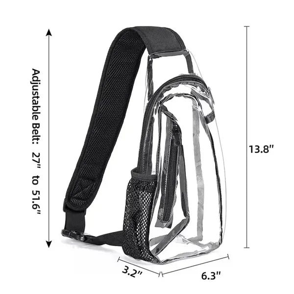 Clear PVC Crossbody Chest Bag