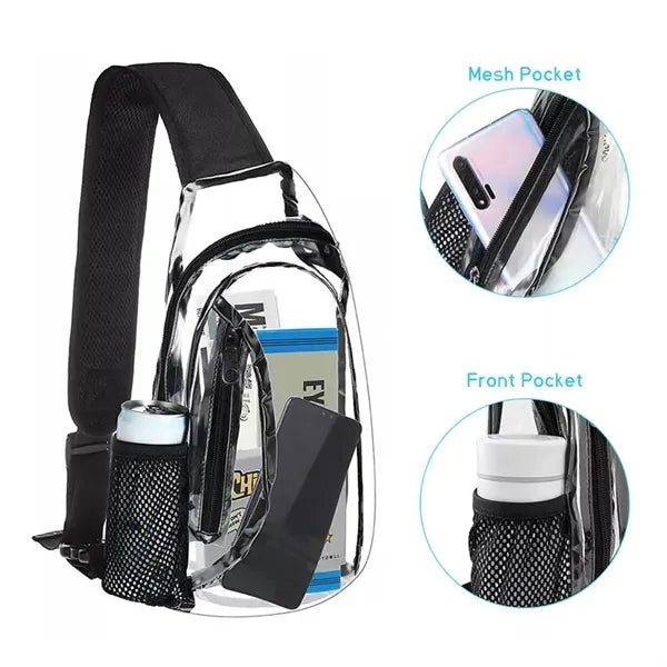 Clear PVC Crossbody Chest Bag